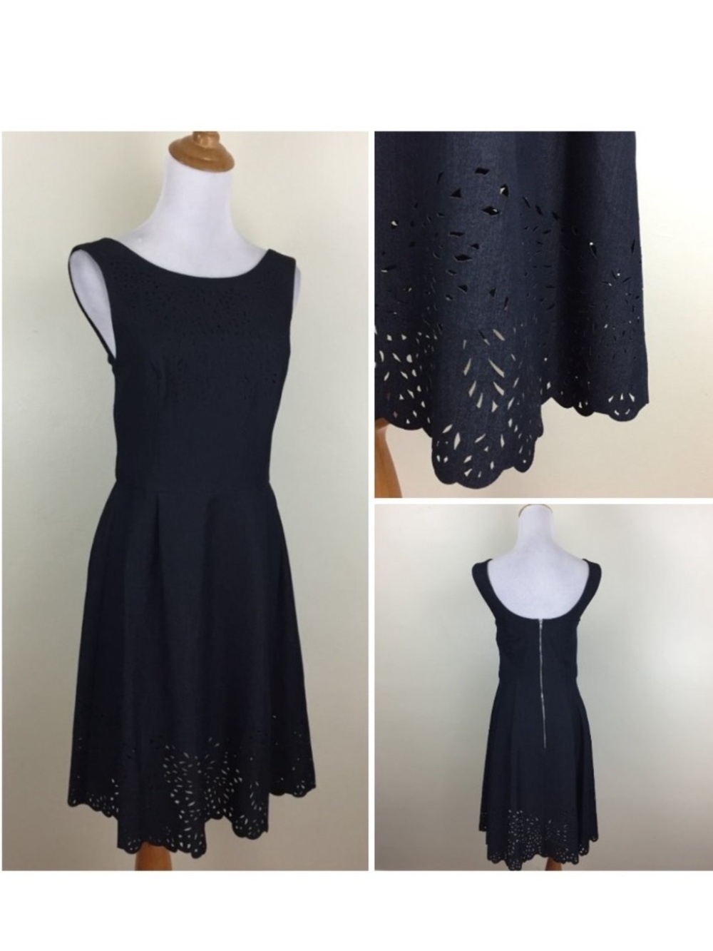 Betsey Johnson -Dark blue laser cut dress
